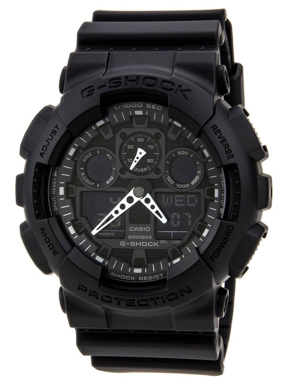 G-Shock Casio Black Resin Strap Digital Analog Men’s Watch | GA100-1A1